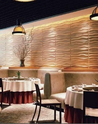 Hôtels Restaurants Panneau 3D acoustique décoratif murale avec procédé de production à sec