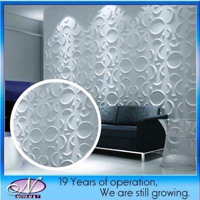 Panneau en PVC 3D décoratif pour murs intérieurs avec isolation acoustique et conception personnalisée