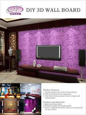Panneau en PVC 3D décoratif pour murs intérieurs avec isolation acoustique et conception personnalisée
