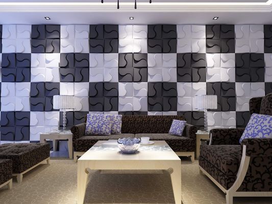 Panneau 3D sonore acoustique imperméable à l'eau pour le mur d'intérieur de bureau 500mmx500mm