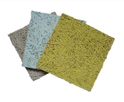 Planche en laine de bois 1200*2440mm Colourful Installation Planches de plafond en fibre acoustique de ciment