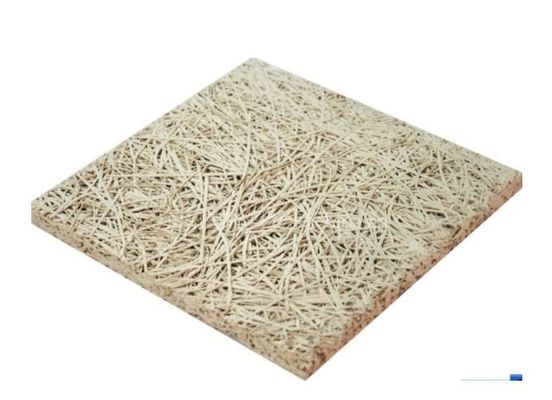 Plaque de ciment de laine de bois en fibres acoustiques de couleur carré pour les solutions d'isolation acoustique