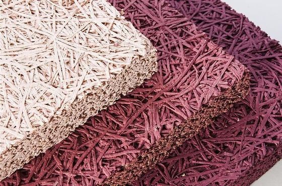 Plaque de ciment de laine de bois en fibres acoustiques de couleur carré pour les solutions d'isolation acoustique