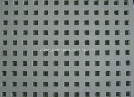 5/15q Carré imperméable à l'eau Perforé Acoustique Absorption du Son Plaque de plâtre pour plafond
