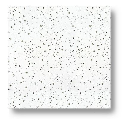 Panneaux de carreaux de plafond en fibres minérales acoustiques en laine en goutte à goutte avec lignes de bande