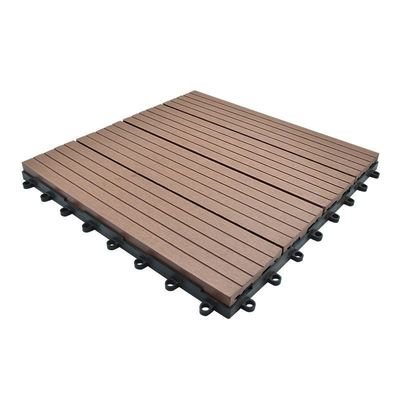 Carreaux de revêtement de sol en WPC synthétique pour décoration extérieure en longueur personnalisée