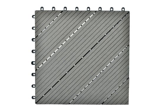 Carreaux de revêtement de sol en WPC synthétique pour décoration extérieure en longueur personnalisée