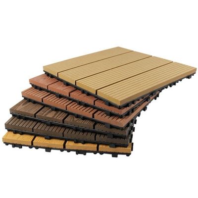 Réduction de la valeur du sol de terrasse de jardin en WPC avec des matériaux composites en bois plastique