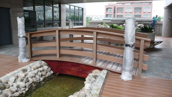Décoration de plancher extérieur personnalisé 75mm * 25mm en bois plastique composite de revêtement de sol WPC NY75 * 25