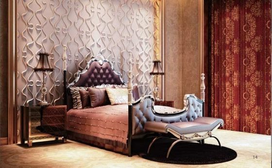 Panneau diffuseur mural 3D à bord carré d'isolation acoustique pour décoration écologique