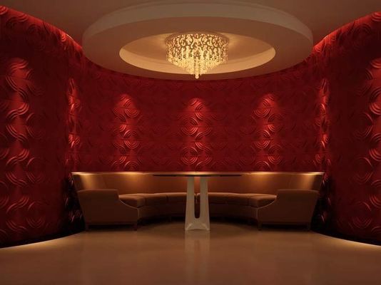 Panneau 3D de construction 500 mmx500 mm Absorption acoustique du son Matériau de décoration murale
