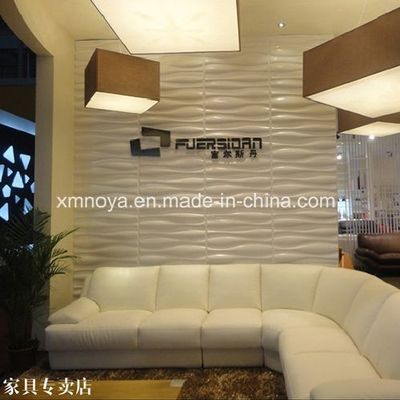 Panneau en PVC 3D ignifuge personnalisé de 500 mm x 500 mm pour le fond mural d'image d'entreprise
