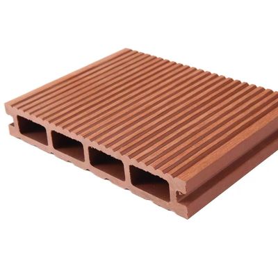 Conception du motif brun WPC bois plastique composite revêtement de sol extérieur pour l'extérieur