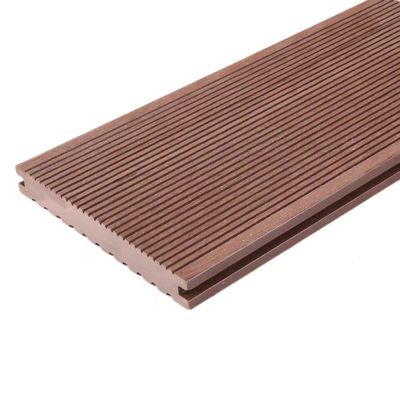 Conception du motif brun WPC bois plastique composite revêtement de sol extérieur pour l'extérieur