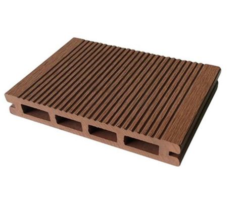 Plancher en bois composite en WPC brun pour jardin étanche