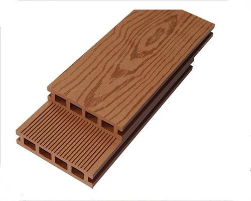 Plancher en bois composite en WPC brun pour jardin étanche