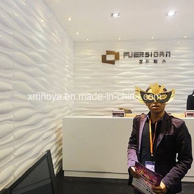 Utilisation hôtelière Panneau 3D Son acoustique Panneau mural en PVC ignifuge pour magasins de meubles