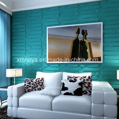 Panneaux acoustiques en PVC 3D pour fond de télévision dans un salon moderne