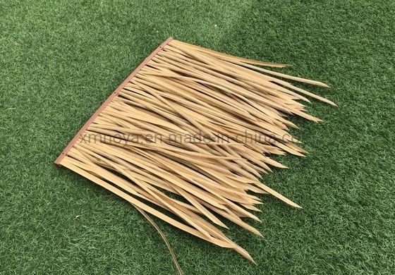 Carreaux en fibre de plastique de paille artificielle ignifugée personnalisée pour les besoins de toiture jaune