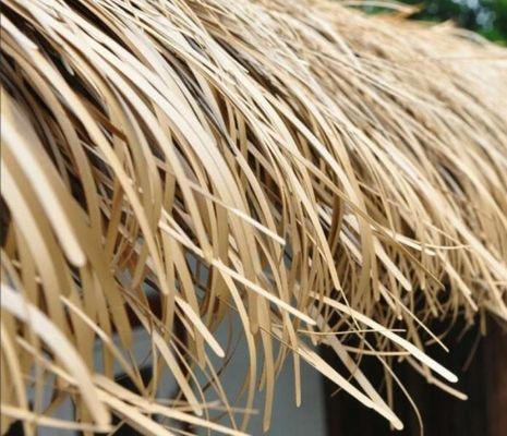 Solution de toiture d'hôtel Anti-UV feuilles de palmier synthétiques