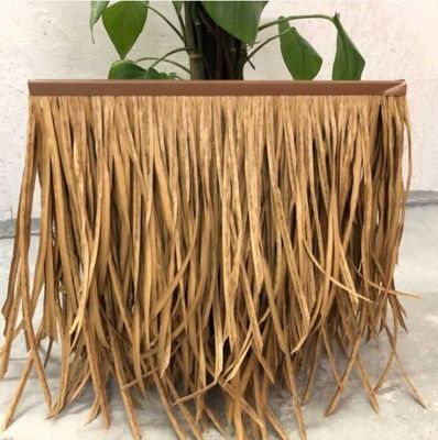 Carreaux de toiture de chaume tropicale synthétique ignifuge sur mesure pour les cabanes de Tiki en HDPE