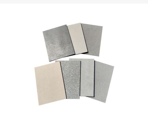 Panneau de ciment en fibres gris et jaune clair pour revêtement mural ou carreaux de plafond de haute résistance