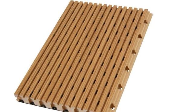 Panneau mural en MDF en bois acoustique ignifuge pour décoration intérieure