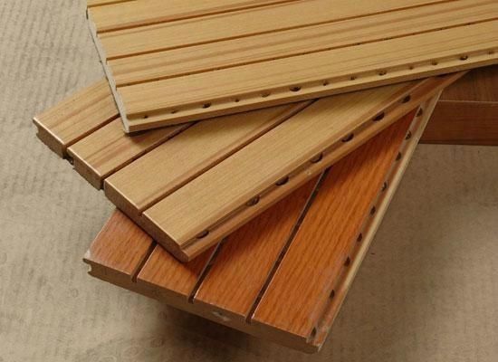 Panneau mural en MDF en bois acoustique ignifuge pour décoration intérieure