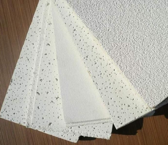 Matériaux décoratifs La surface de trou irrégulier Plafond en fibres minérales / planche en laine de roche