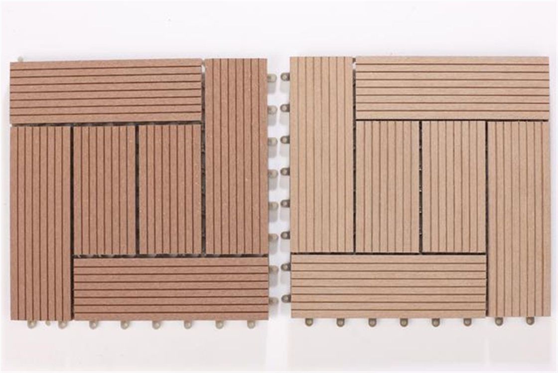Modèle de grain de bois Carreaux de sol de terrasses extérieures en WPC pour composite plastique en bois synthétique