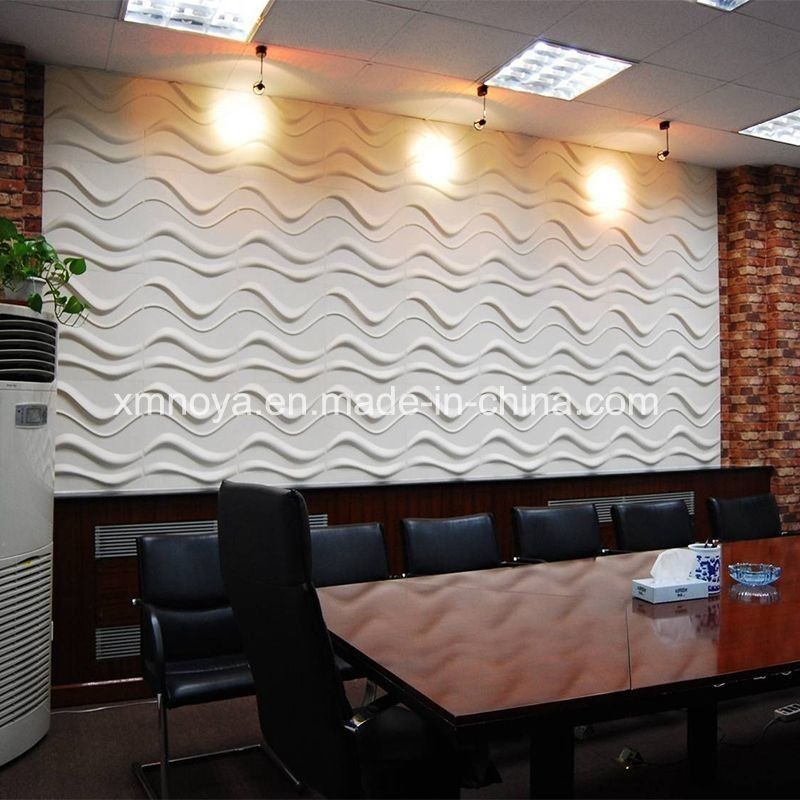 Décoration de salle de réunion Peinture de surface Panneau mural 3D avec isolation acoustique