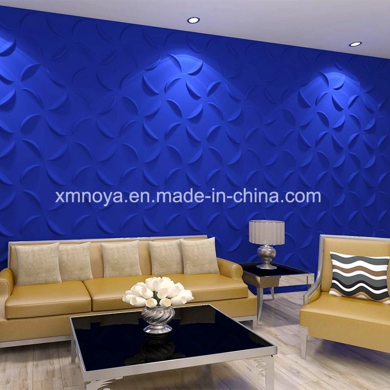 Panneau 3D personnalisé pour la décoration murale intérieure moderne en tons bleus