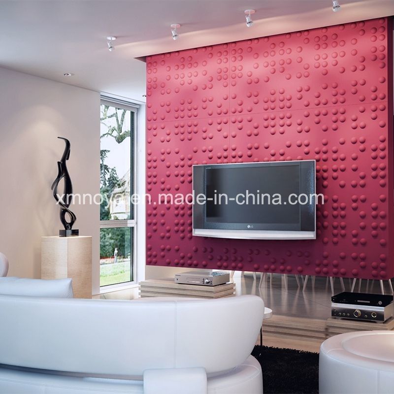 Panneau mural 3D acoustique décoratif 460mm*460mm Taille pour le fond de télévision dans le salon